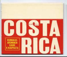 Costa Rica Tulitikkurasia  - litistetty käyttämätön tulitikkuaski talouskoko koottuna koko  6x10x2,5 cm mainos