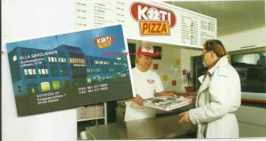 Kotipizza mainospostikortti ja käyntikortti