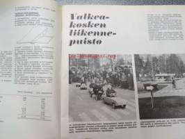 Auto ja Liikenne 1967 nr 8, sis. mm. seur. artikkelit / kuvat / mainokset; Elite farmari 426, Valkeakosken liikennepuisto, Hankimme hyötyauton, Runon ja Rajan tie,