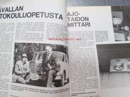 Auto ja Liikenne 1967 nr 8, sis. mm. seur. artikkelit / kuvat / mainokset; Elite farmari 426, Valkeakosken liikennepuisto, Hankimme hyötyauton, Runon ja Rajan tie,
