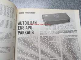 Auto ja Liikenne 1967 nr 8, sis. mm. seur. artikkelit / kuvat / mainokset; Elite farmari 426, Valkeakosken liikennepuisto, Hankimme hyötyauton, Runon ja Rajan tie,