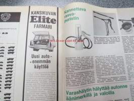 Auto ja Liikenne 1967 nr 8, sis. mm. seur. artikkelit / kuvat / mainokset; Elite farmari 426, Valkeakosken liikennepuisto, Hankimme hyötyauton, Runon ja Rajan tie,