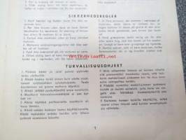 Norlett 712 B - 004 ruohonleikkuri - Motor plenklipper - Motor gräsklippare,  Motor plaeneklipper -käyttöohjekirja - brugsanvisning, bruksanvisning