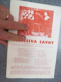 Tanssiva Savoy - Bal på Savoy (saksankielinen unkarilainen elokuva), ohjaus Stefan Szekely, pääosissa Gitta Alpar, Hans Jaray, Rosy Barsony, Willy Stettner,