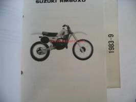 Suzuki RM80XD parts catalogue varaosaluettelo