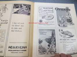 Jul-Scouten 1937 -partiolaisten joululehti ruotsiksi, takakannessa Förlag Bildkonstin &quot;Morsealfabet&quot;-peli (peliohjeet sisäsivuilla), I. Hustich - Indianer, Eric