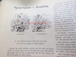 Jul-Scouten 1936 -partiolaisten joululehti ruotsiksi sis. mm. Ett rendezvous i Mandsjuriet, Under lägerdagar knyta scouter vänskapsband (Gullranda-lägret -