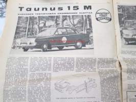Moottoriviesti 1967 nr 3-4, sis. mm. seur. artikkelit / kuvat / mainokset; Kestotestit Opel Kadett - VW Variant - Taunus 15 M - Hillman Hunter, Kawasaki 85 J1T,