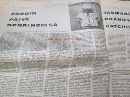 Moottoriviesti 1967 nr 3-4, sis. mm. seur. artikkelit / kuvat / mainokset; Kestotestit Opel Kadett - VW Variant - Taunus 15 M - Hillman Hunter, Kawasaki 85 J1T,