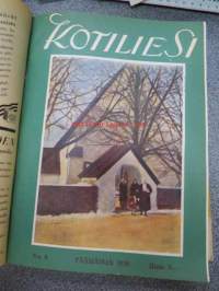 Kotiliesi 1930 -sidottu vuosikerta, kansikuvat näkyvät kuvissa