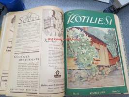 Kotiliesi 1930 -sidottu vuosikerta, kansikuvat näkyvät kuvissa