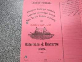 Helsingfors Ångfartygs Aktibolaget / Ångfartygs Ab Transito / Wasa Nordsjö Ångbåts Ab, &quot;Halland&quot;, 14.10.1922 -konossomentti, merirahtikirja