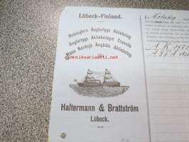 Helsingfors Ångfartygs Aktibolaget / Ångfartygs Ab Transito / Wasa Nordsjö Ångbåts Ab, &quot;Halland&quot;, 21.10.1922 -konossomentti, merirahtikirja