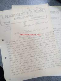 I. Pergament &amp; A. Rung - Engrossaffär, Helsingfors, 12.1.1907 -asiakirja