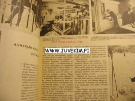 Kotiliesi 1967 nr 3 helmikuu. Neuleohjeita vauvalle , keskiaukeamalla värikuvat. Emäntä Enni Viitanen Myllykoski , kuva ja artikkeli. Hyvinpukeutuva nainen ,