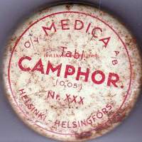 Camphor tablettirasia - 0,05 g - Nr XXX.  Tyhjä.