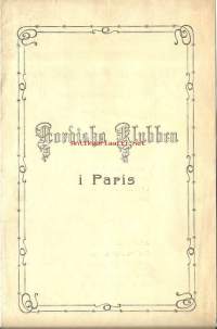 Sång vid Nordiska Klubbens inviginsfäst 1907