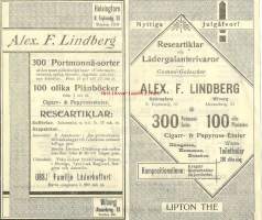 Researtiklar och Lädergalanterivaror jne - tuoteluettelo ja hinnasto 1901