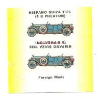 Hispano Suiza 1926 (6 B Pheaton) - makeiskääre