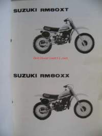 Suzuki RM80XT RM80XX parts catalogue varaosaluettelo