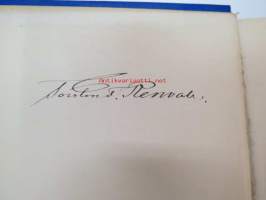 Finlands Stats-Kalender för år 1887 -valtiokalenteri, jossa mm. almanakka, &quot;Turkarnes Kalender&quot;, Dagliga medelvärmen i Helsingfors, Planeternas synbarhet, Ryska