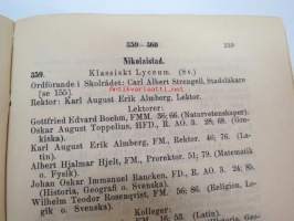 Finlands Stats-Kalender för år 1887 -valtiokalenteri, jossa mm. almanakka, &quot;Turkarnes Kalender&quot;, Dagliga medelvärmen i Helsingfors, Planeternas synbarhet, Ryska