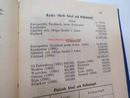 Finlands Stats-Kalender för år 1887 -valtiokalenteri, jossa mm. almanakka, &quot;Turkarnes Kalender&quot;, Dagliga medelvärmen i Helsingfors, Planeternas synbarhet, Ryska