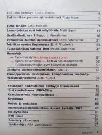 ERT Elektroniikka Radio TV 1970 nr 8 -Suomen Teknillisen Seuran lehti