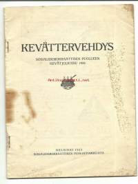 Kevättervehdys sosialidemokratisen puolueen kevätjulkaisu 1923 / Ikimuistoinen Vappu 1.5.1918, leipätaistelu, Brunnsvikin kansankorkeakoulu,  Karl Marx, Ilmari