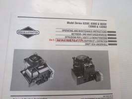 Jonsered 350 S, 455 SD, 450 M Instruktionsbok - Instruksjonsbok - Instruktionsbog - Käyttöohjekirja ruohonleikkuri, gräsklippare (lawn mower manual) + Briggs &amp;