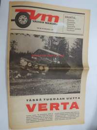 Vauhdin Maailma 1968 nr 8 sis. mm. seur. artikkelit / kuvat / mainokset; Tässä tuodaan uutta verta - Hannu Palin - Opel, Jo Schlesser, Kuukauden profiili - Ermei