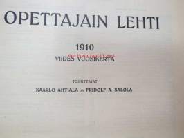 Opettajain lehti 1910 -sidottu vuosikerta