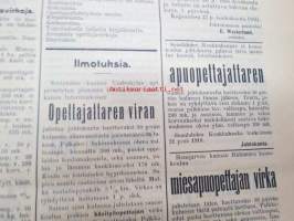 Opettajain lehti 1910 -sidottu vuosikerta