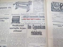 Opettajain lehti 1910 -sidottu vuosikerta