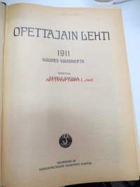 Opettajain lehti 1911 -sidottu vuosikerta