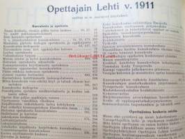Opettajain lehti 1911 -sidottu vuosikerta