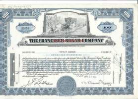 The Francisco Sugar Company 1956  sokeri - osakekirja