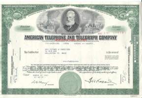 American Telephone and Telegraph Company 1961 - osakekirja