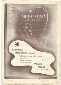 Helsinkiin, Helsinkiin - Valssilaulu Säv Toivo Kärki / Sanat L Suolakivi 1947 - nuotit