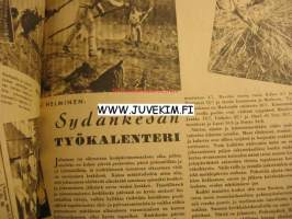 Kotiliesi 1942 nr 12, kesäkuu  sunnuntaityötä sotasairaalassa, sydänkesän työkalenteri, koetamme saada kotipellavista parhaan kesäpukumme, ämmänlänget