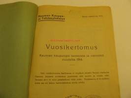 Rauman kaupungin tuonti ja vienti 1914