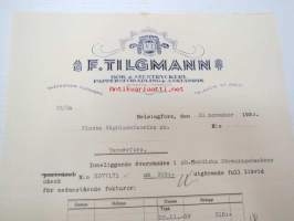 Ab F. Tilgmann Oy, Helsingfors 28.11.1939 -liikekirje