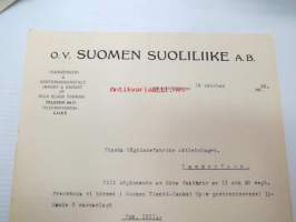 Oy Suomen Suoliliike Ab, Helsingfors 16.10.1923 -liikekirje