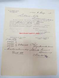 F.A. Voigt &amp; Co - General Shipping Agent, Rotterdam 4.8.1922 -liikekirje