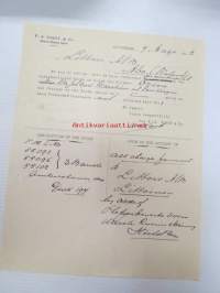 F.A. Voigt &amp; Co - General Shipping Agent, Rotterdam 4.8.1922 -liikekirje