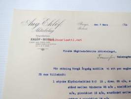Aug. Eklöf Aktiebolag, Borgå (Porvoo) 7.3.1919 -liikekirje