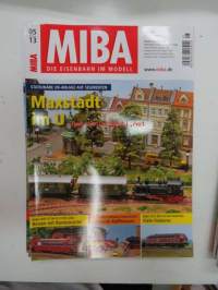 MIBA - Die Eisenbahnmodelle 2013, 12 kpl rautatieharrastelehtiä, saksankielisiä, joulukuun numero puuttuu?, kaikkien kansikuvat näkyvät kuvissa