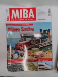 MIBA - Die Eisenbahnmodelle 2013, 12 kpl rautatieharrastelehtiä, saksankielisiä, joulukuun numero puuttuu?, kaikkien kansikuvat näkyvät kuvissa
