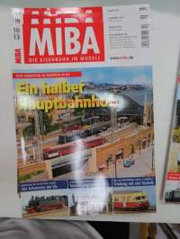 MIBA - Die Eisenbahnmodelle 2013, 12 kpl rautatieharrastelehtiä, saksankielisiä, joulukuun numero puuttuu?, kaikkien kansikuvat näkyvät kuvissa