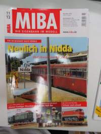 MIBA - Die Eisenbahnmodelle 2013, 12 kpl rautatieharrastelehtiä, saksankielisiä, joulukuun numero puuttuu?, kaikkien kansikuvat näkyvät kuvissa